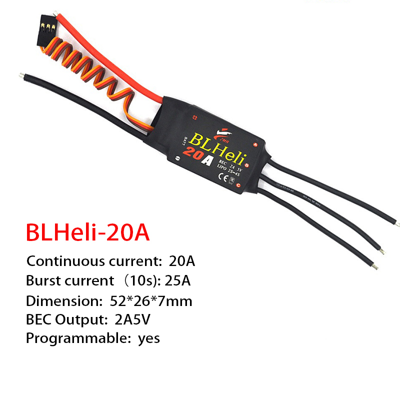1-3Pcs Brushless ESC BLHeli 20 - đánh giá và giá Fpv Drone Esc