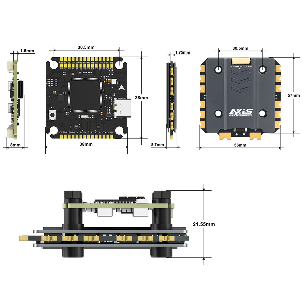 Axisflying Argus Pro ECO F722  - đánh giá và giá Fpv Drone Esc